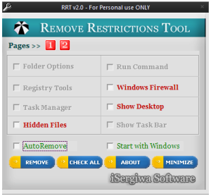 Remove Restrictions Tool